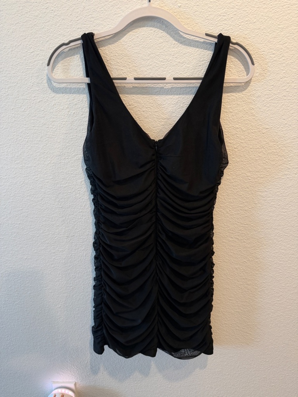 Black Ruched Bodycon Dress - Picture 3 of 3